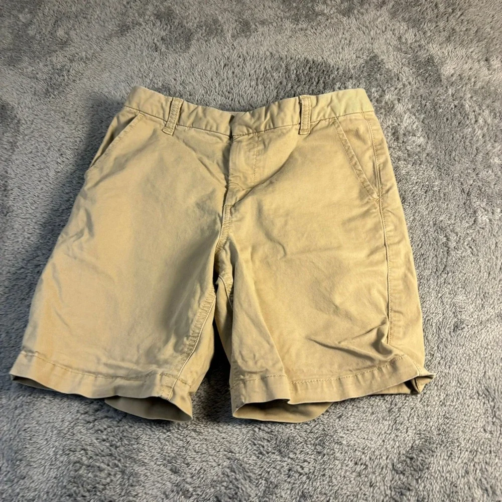 Gap Kids Boys Khaki Chino Shorts Tan Cotton Twill Size 12 Husky